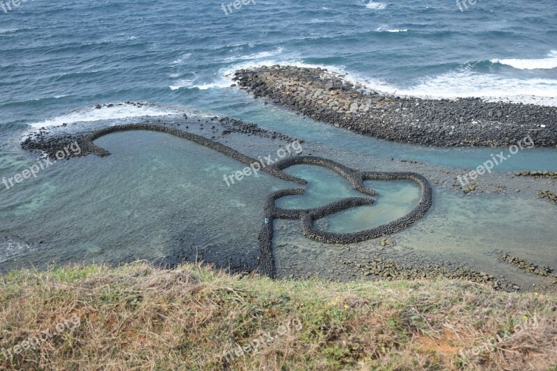 Penghu Beach Love Free Photos