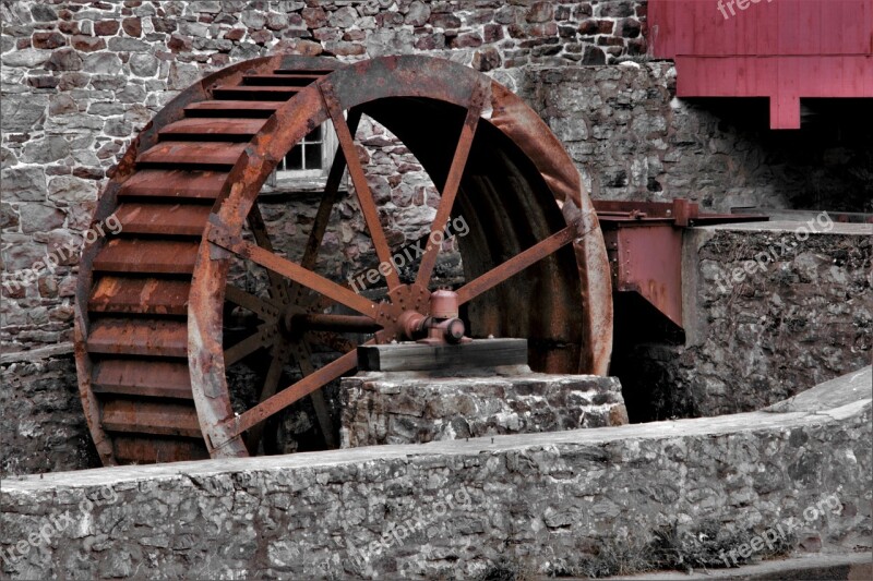 Water Wheel Mill Clinton Architecture Watermill