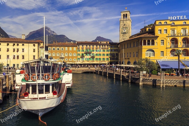 Riva Del Garda Garda Historic Center Italy Port