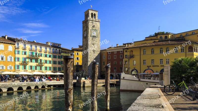 Riva Del Garda Garda Historic Center Italy Port