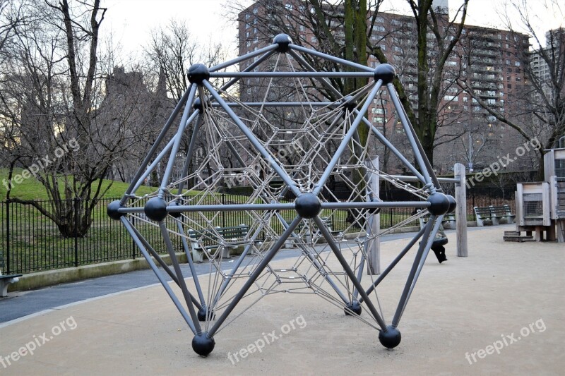 Monkey Bars Sand Park Playground New York Upper West Side