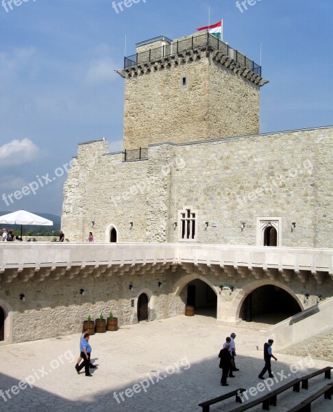 Castle Of Diósgyőr Castle Tower Monument Flag