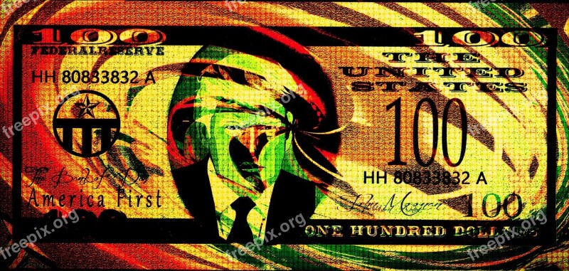 Donald Trump Pop Art Edit Dollar Money