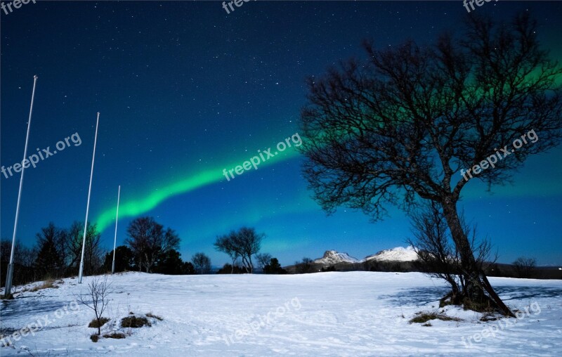 Northern Lights Sky Three The Nature Of The Landscape