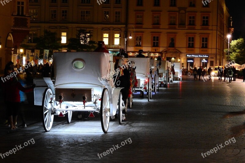 The Market Kraków Tourism The Old Town Carriages