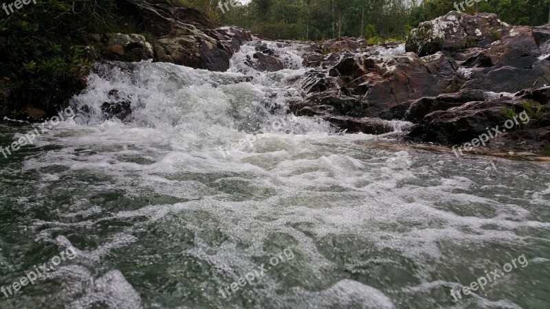 White Water Waterfalls Rock's Belize Free Photos