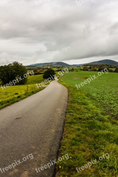 Away Cycle Path Spacious Field Meadow