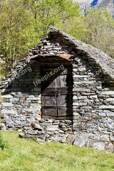 Stone House Barn Stone Wall Stone Built House Hut