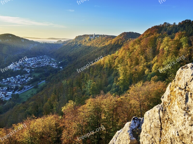 Mountain Alb Lichtenstein Castle Morning