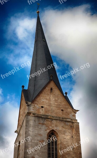 Steeple Askew Inclined Spire Building