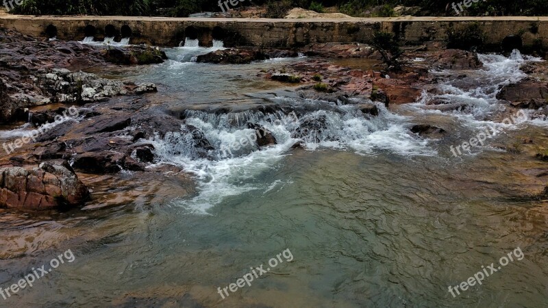 Waterfalls Rapids Bridge Rock's Pools