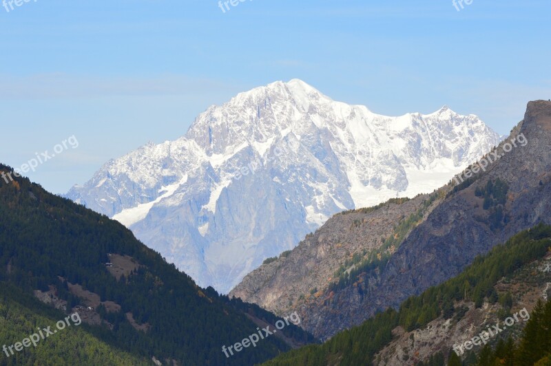 Alpine Mont Blanc High Mountains Gran Paradiso Lillaz