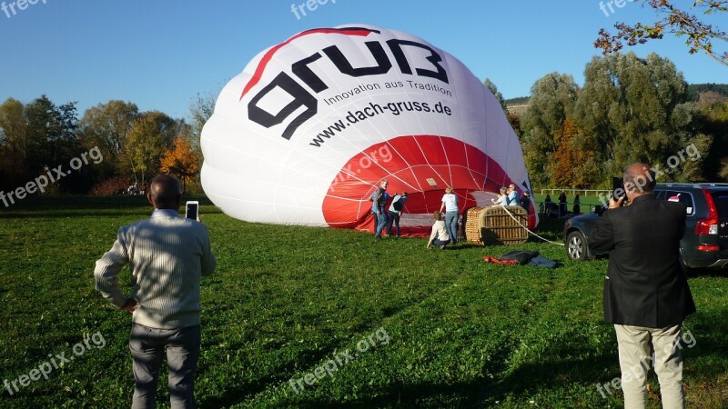 Balloon Is Inflated Photographer Sports Ground