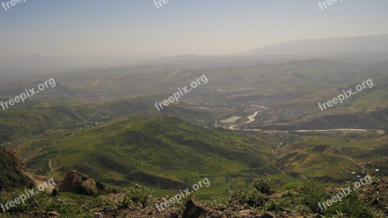 Tajikistan Mountains Landscape Sky Nature