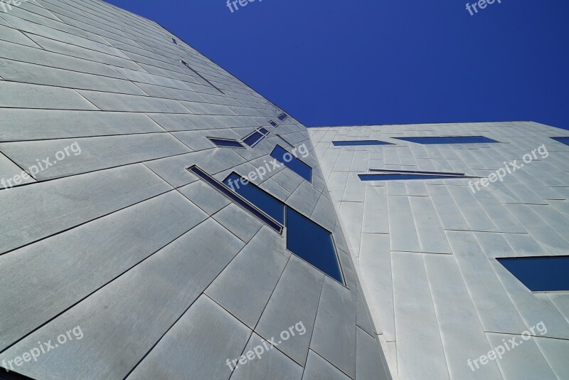 Modern Architecture Metal Cladding Frontage Perspective Abstract Statement