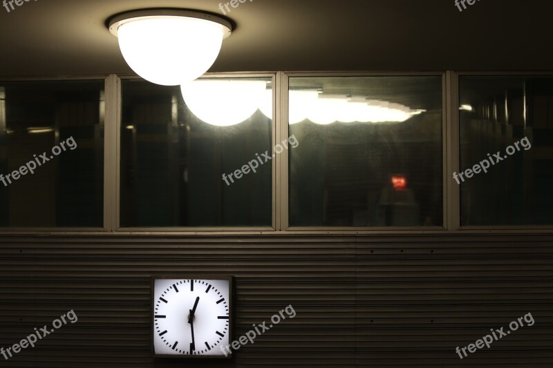 Station Clock Clock Lamp Hanging Lamp Mirroring