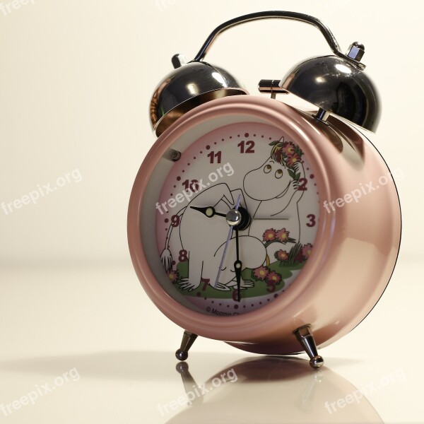 Clock Alarm Clock Pink Moomin Moomin Clock