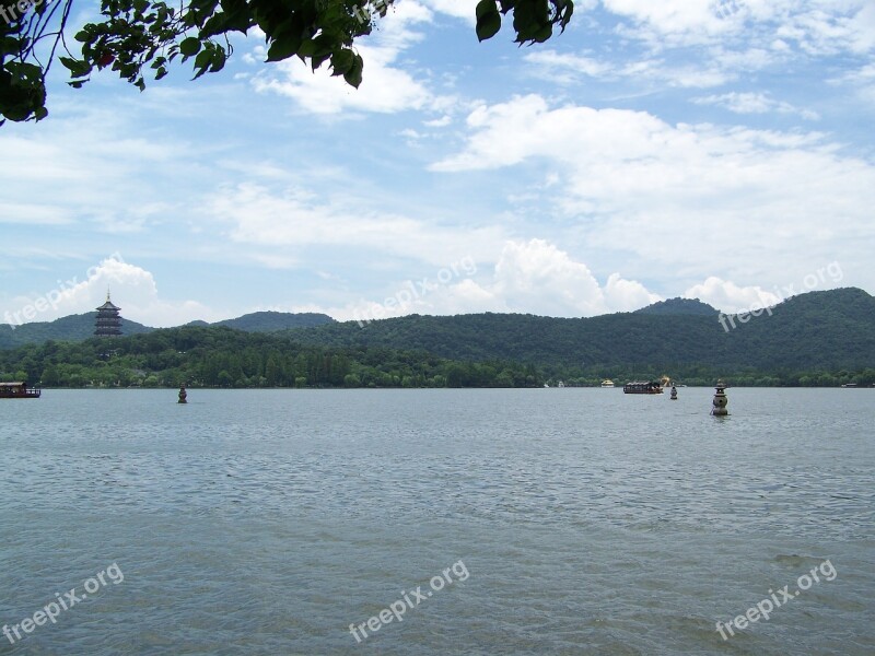 Hangzhou West Lake Santan Printed On Small Yingzhou Free Photos