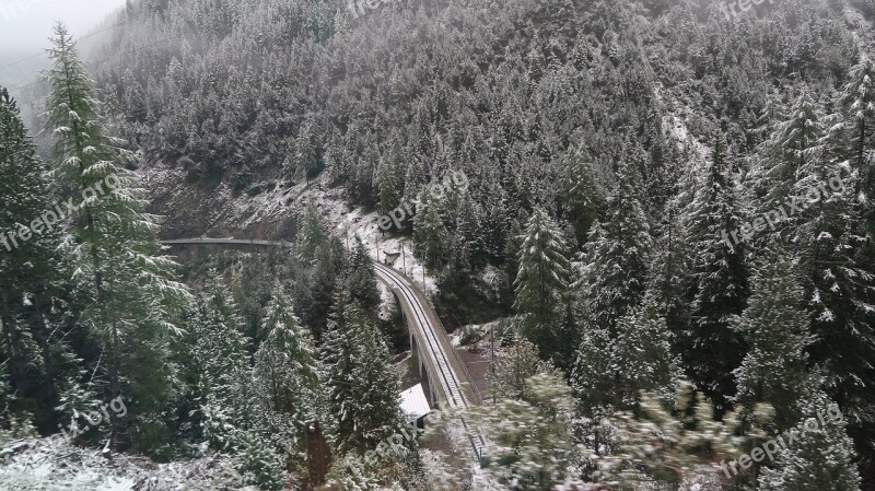 Switzerland Mountains Road Sinuous Road Alps