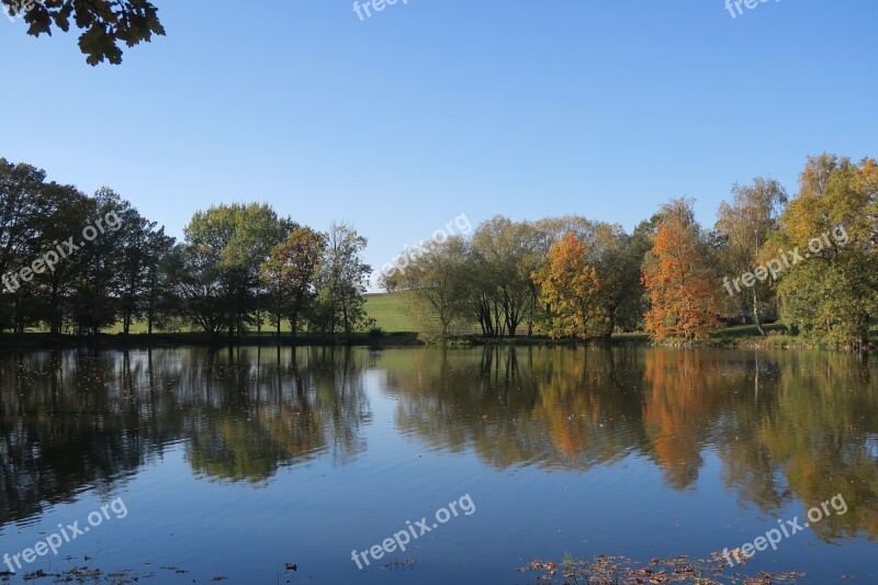 Autumn Trees Nature Golden Autumn Treetops