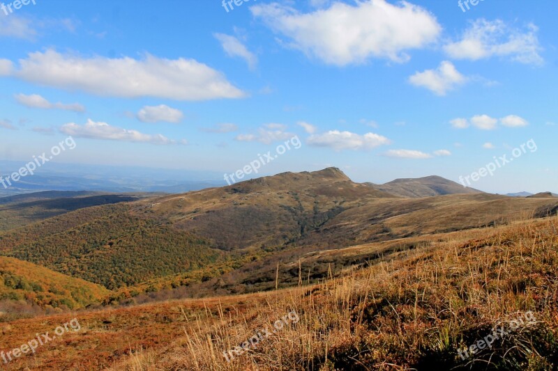 Bieszczady Autumn Beech Berdo Nature Mountains