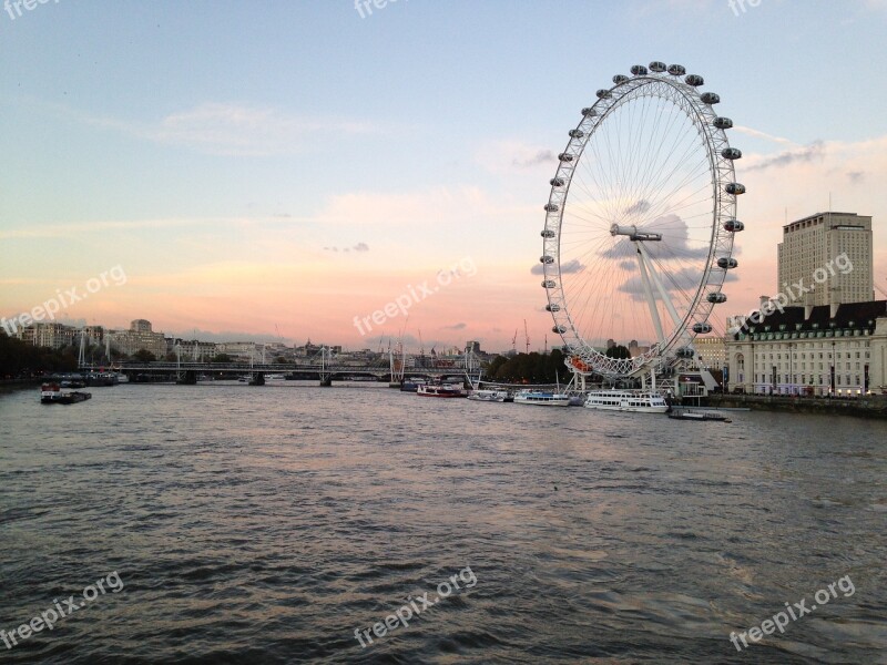 London London Eye Thames England Landmark