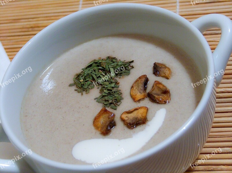 Mushroom Soup Soup Cream Soup Meal Serving