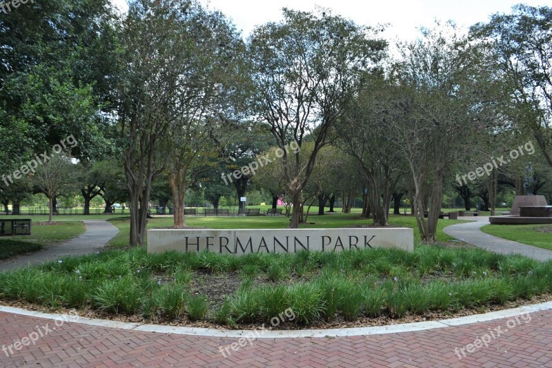 Herman Park Sign Entrance Forrest National Park