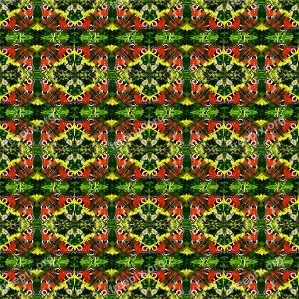 Pattern Red Green Yellow Black