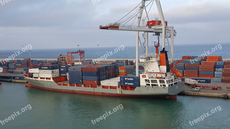 Container Ship Ship Freighter Container Port