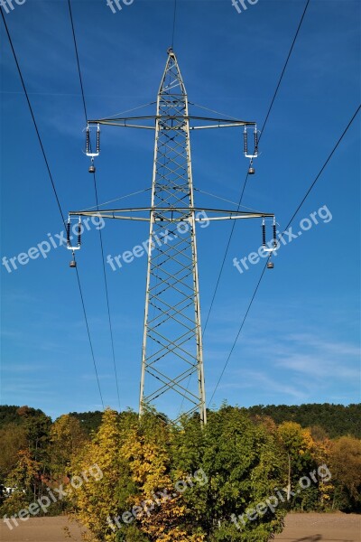 Strommast Power Line Electricity High Voltage Energy