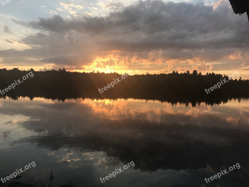 Algonquin Sunset Lake Free Photos