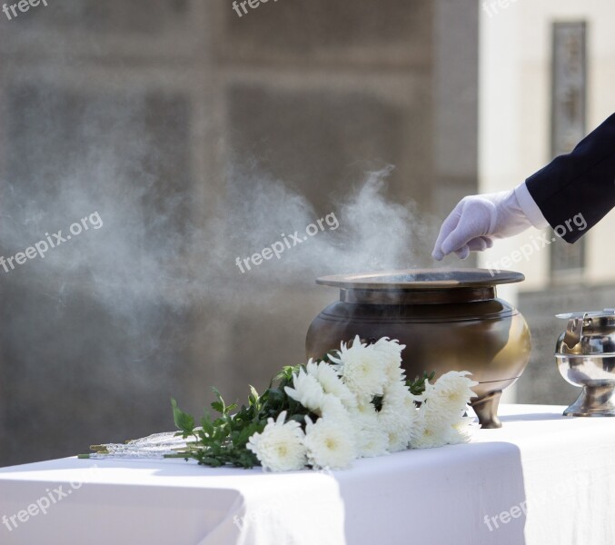 Incense Memorial Wreath Chrysanthemum Free Photos