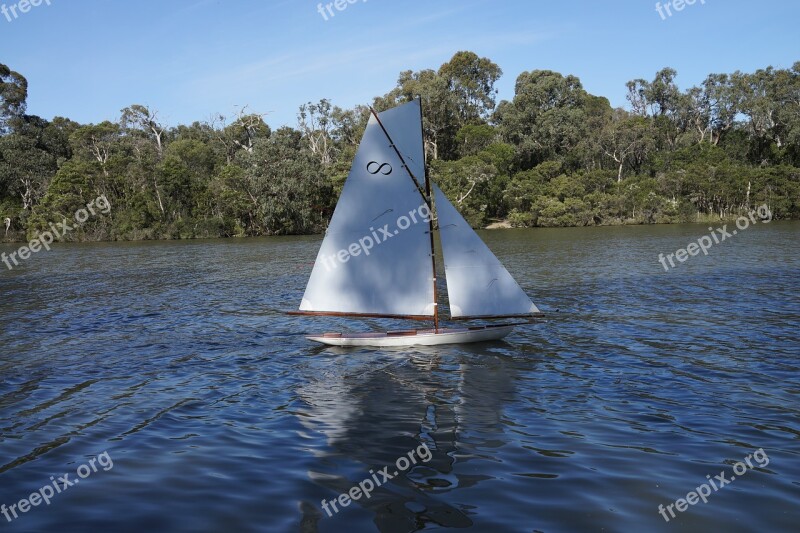 Rc Boat Sailing Placid Lake Leisure Sailboat