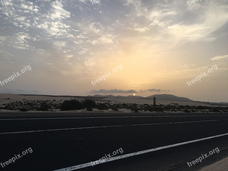 Sunset Fuerteventura Corralejo Free Photos