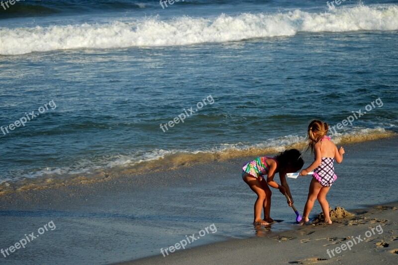 Children's Beach Waves Free Photos