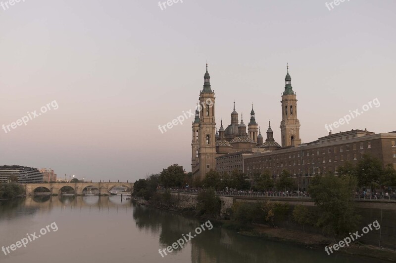 Basilica Pillar Abutment Saragossa Architecture