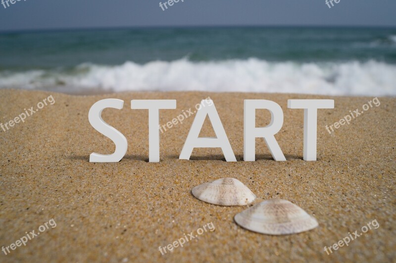 Start Begin Business Wave Sand