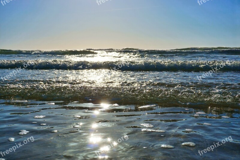 Wave Reflection Sea Light Summer