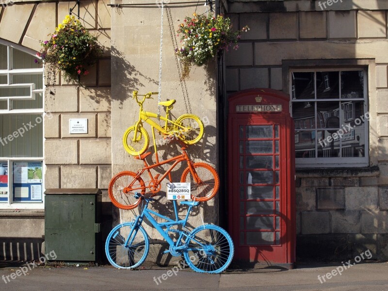 Bike Sculpture Street Scene Free Photos