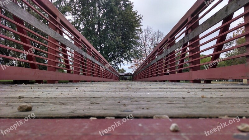 Bridge Pedestrian Bridge Red Bridge Wooden Bridge Free Photos