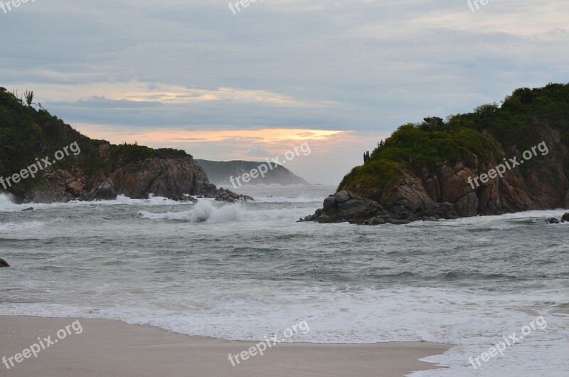 Mexico Huatulco Oaxaca Sea Bea