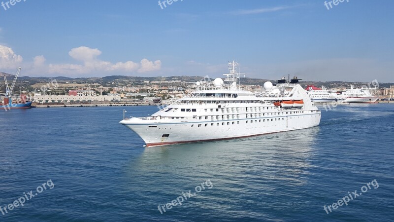 Civitavecchia Port Italy Sea Cruise Ship