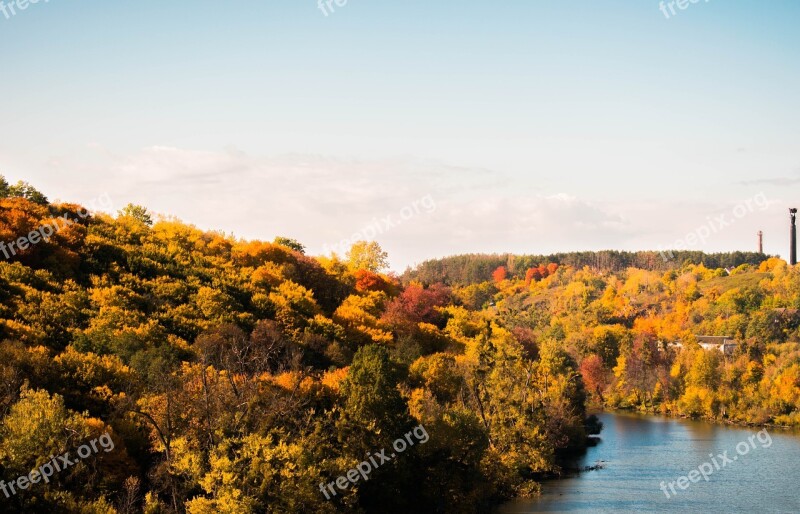 Ukraine Zhitomir Park Landscape Autumn