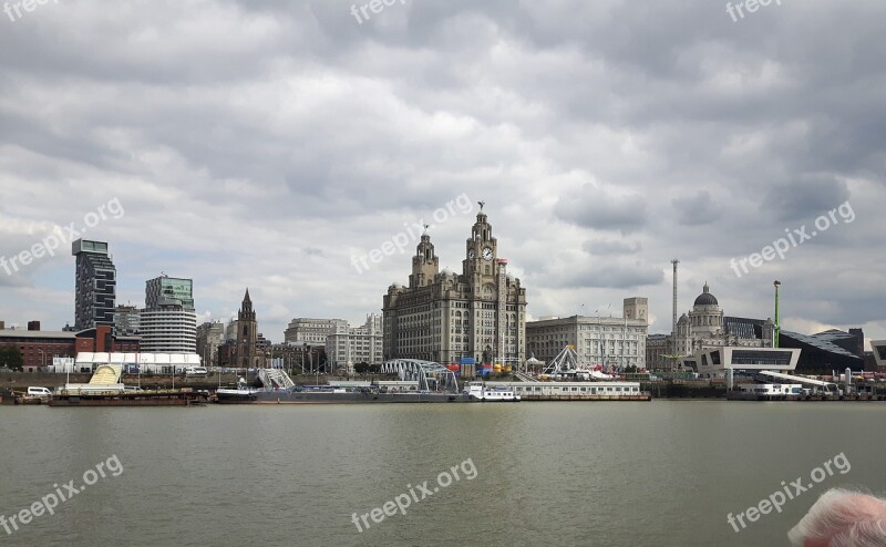 England Liverpool Skyline River Mersey Free Photos