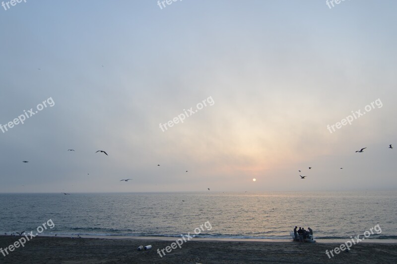 Gibraltar Sun Set Beach Dawn Free Photos