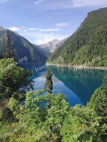 Jiuzhaigou The Sea Of Tranquility The Scenery Water Nature