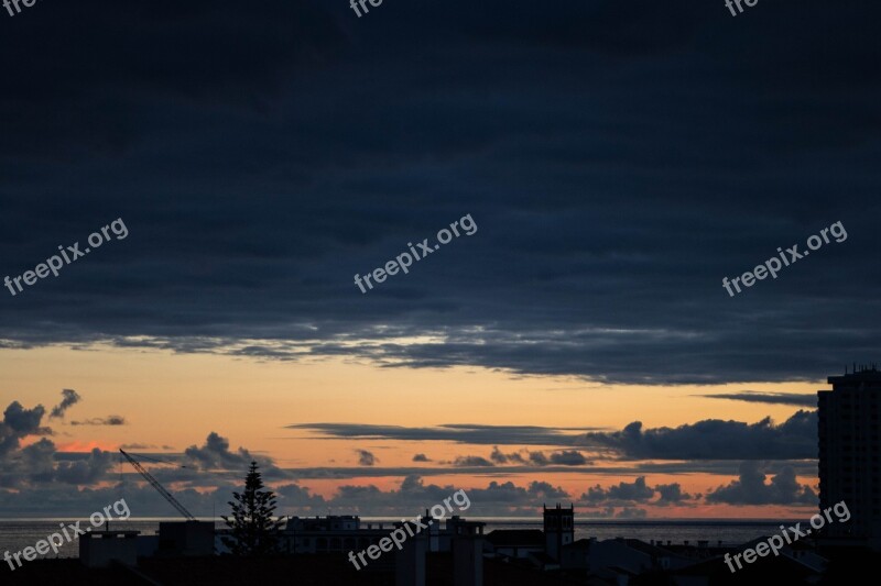 Nature Sunset Eventide Twilight Horizon