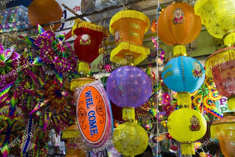 Festival Lanterns Diwali Celebrations Free Photos