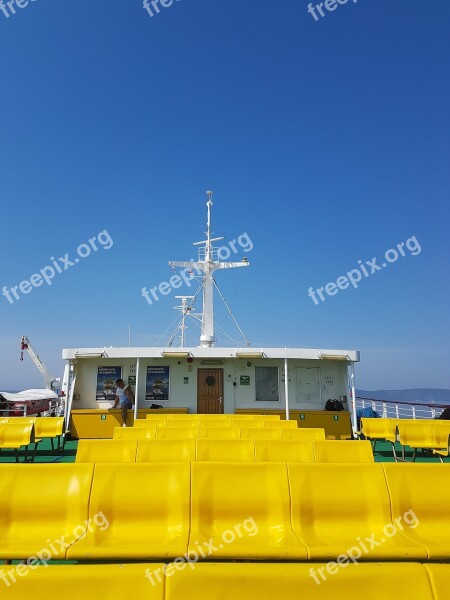 Croatia Split Ferry Blue Sky Free Photos